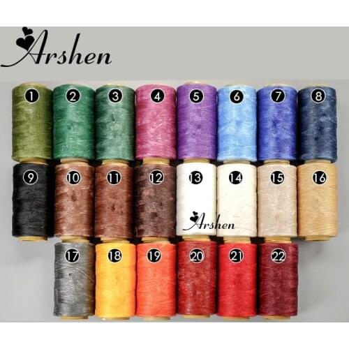 Multicolor Durable 240 Meters 1mm 150D Flat Leather Waxed Thread Cord for DIY Handicraft Tool Hand Stitching Thread High Quality