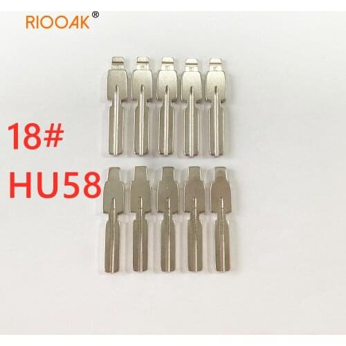 RIOOAK BMW Flip Key 18# HU58 KD Remote Key Blade For EWS E46 E39 E32 E36 E70 E63 E38 E83 E81 Replacement Accessories 10 PCS