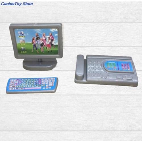 Modern Computer Furniture Dollhouse Miniature For Doll Children Toy Furniture for DollsRandom Color