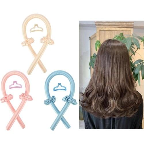 Sleeping Heatless Curling Rod Headband Wave Curls No Heat Curls Lazy Curler Set Women Hair Styling Rollers Soft Headband Tools