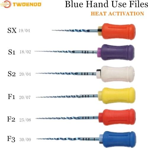 Dental Endodontics Files NiTi Hand Use Super Blue File SX-F3 Dental Root Canal Treatment Heat Activation Dentist Material