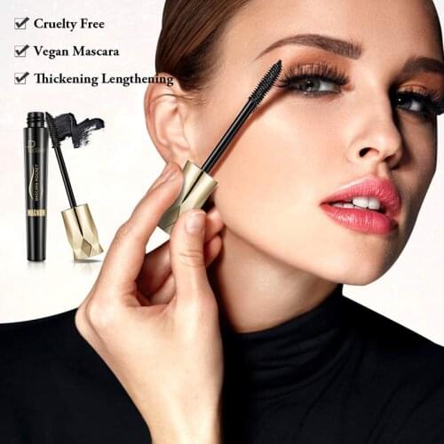 2021 Crown Mascara 4D Waterproof Silk Fiber Thick Lengthening Mascara No Clumping Smudge Proof Eyelashes MH88