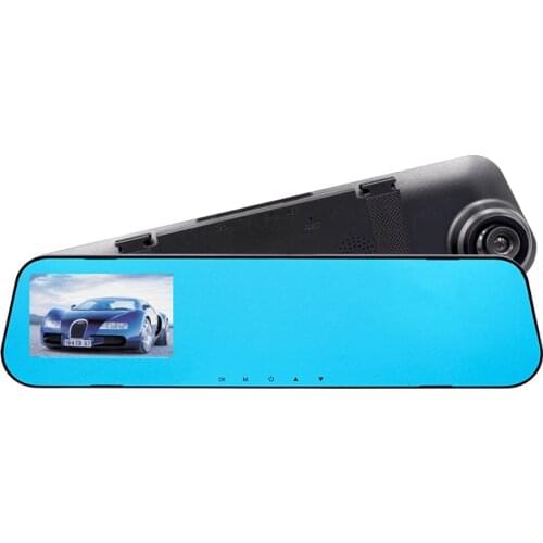 Car DVR HD 1080P Camera Record 4" Digital Video Mirror Recorder 120 Degree Wide Angle Car Dash Cam Registrar Sun visor Holder