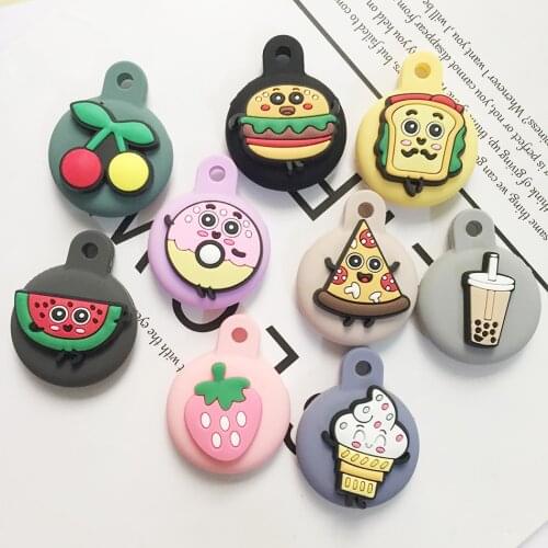 For AirTags Cases Cute sweet food cartoon Anti-lost Silicone Protective Case funda for Air Tags Locator Tracker Protection Cover