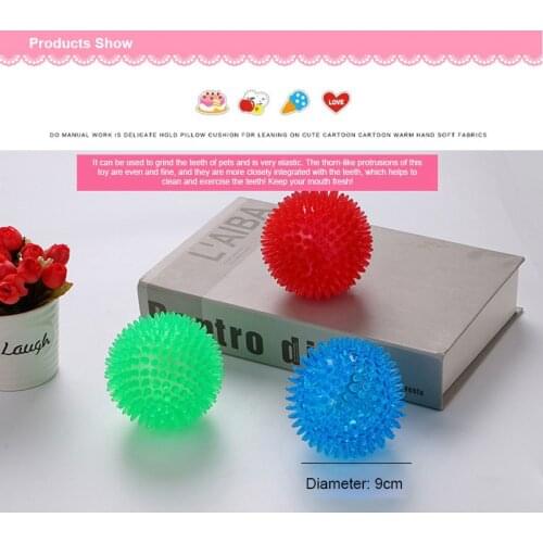 1Pcs Pet Dog Vocal Toy Spiky Ball Big Dog Golden Burr Animal Bite Resistant Ball Teddy VIP Pet Vocal Rubber Ball