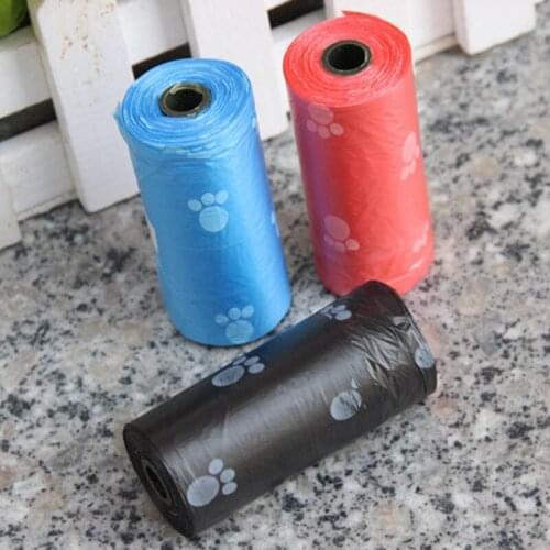 10 Rolls Lovely Degradable Pet Dog Waste Poop Bag With Printing Doggy Bag Pet Waste Clean Poop Bags (Random Color )