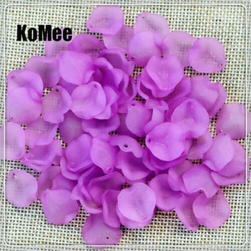 Multi Leaf Petal Acrylic Beads Translucent Dull Polish Beads Fit Headwear Jewelry Handmade DIY Craft Accessories 15mm 2100pcs