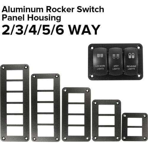 2/3/4/5/6 Way Car Boat Rocker Switch Panel Housing Holder Aluminum For Carling Motorcycles Trailers Switches Parts