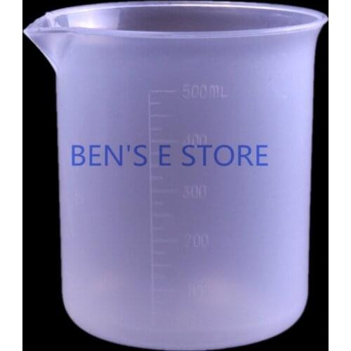 4pcs/lot 500ml Plastic Graduated Beaker Cup Laboratory Chemistry set lab PP beaker