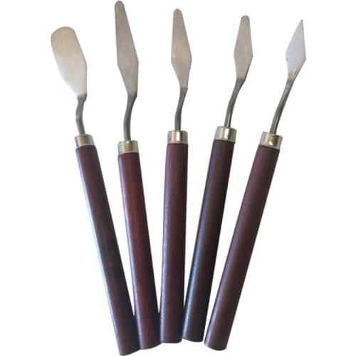 K3KE 7 PCS/Pack Oil Acrylic Painting Knife Set Versatile Stainless Steel Spatula Palette Knife Painting Mixing Scraper Sets