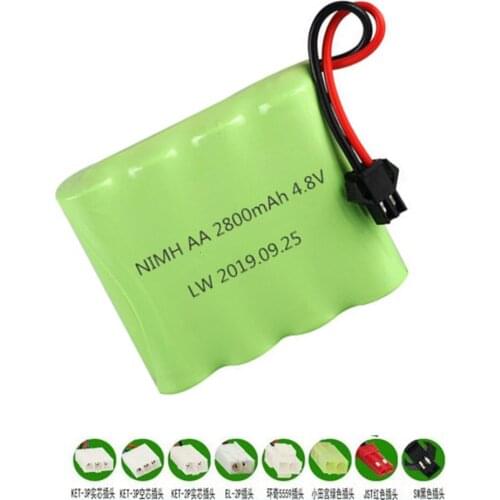 2800mah 4.8v Rechargeable Battery For Rc Toys Cars Tanks Robots Guns Boats AA Ni-MH 4.8v Rechargeable Battery Pack 1Pcs to 10PCS