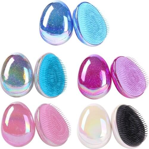 Anti Static Smoothing Egg Round Shape Comb Soft Detangling Hair Brush Salon Tool Pro Salon Hair Care Styling Tool