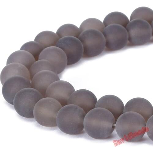 Fctory Price 4 6 8 10 12mm natural stone beads Round Gorgeous Matte grey agat loose Beads For DIY Jewelry making Necklace