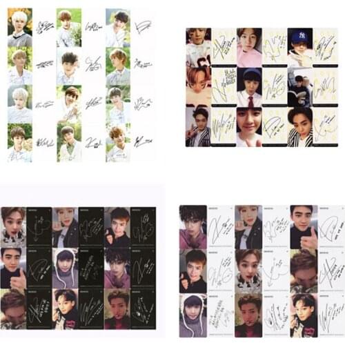 Youpop KPOP EXO K M EXACT LOTTO Plant 3 EX'ACT Album Self Made Paper Cards K-POP Signature LOMO Photo Card Photocard