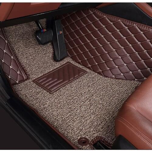 Custom Double layer car floor mats for Citroen ds5 C4 C4-Aircross C4-PICASSO C5 C6 all model auto accessories car mats 5 seat