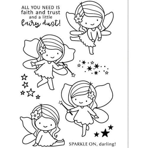 Fairy maiden transparent Clear Stamps Scrapbook Paper Craft Clear stamp scrapbooking A0563