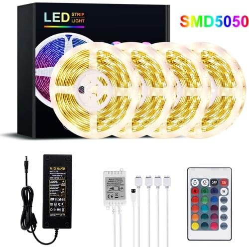 RGB LED Strip Flexible LED Tube Strip Light 5050 rgb Lamp TV Background Lighting Colorful Decoration Light Tape 5m 10m 15m 20m