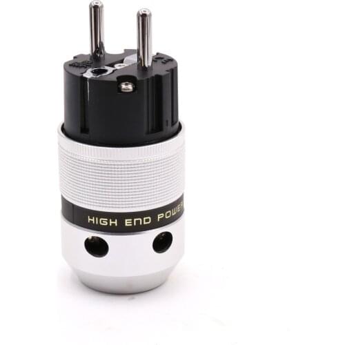 HI-End Audio Grade Rhodium plated Schuko male plug HIFI European Power plug DIY Power Cable