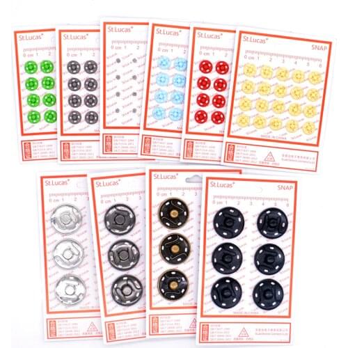 St.Lucas 1 pack metal copper Fasteners Press Button nylon Invisible snap buttons for clothing women children sewing button DIY