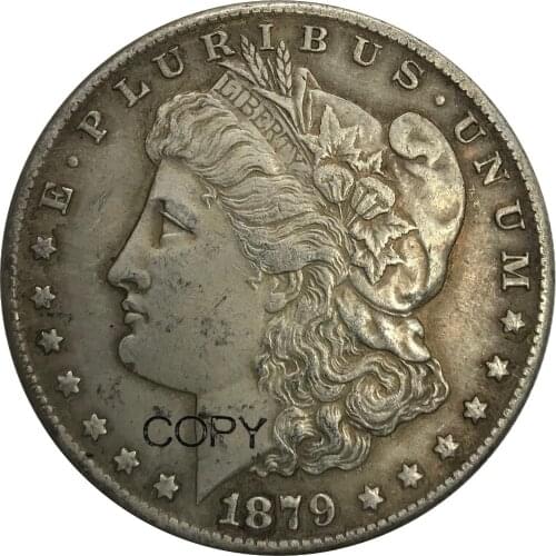1879 s Untied States of America 1 One Dollar Morgan Dollar Cupronickel Silver Plated Copy Coins
