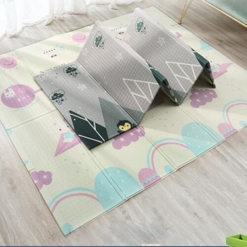 Childrens Room Rugs Foldable Baby Play Mat Soft Crawling Pad XPE Foam Toddler Games Activity Carpet 1cm Thick Large Blanket
