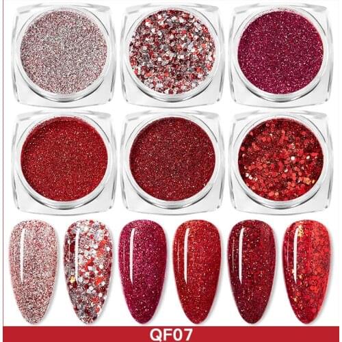 Colorful Nail Art Powder Nail Glitter Holographics Powder Shimmer Gel Polish Flakes for Pigment Dust Nail Art Pigment Manicure