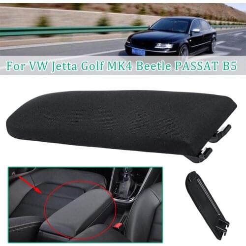 Car Armrest Cover Cloth Center Console For VW Jetta Golf MK4 Beetle For PASSAT B5 Auto Black Armrest Cover Lid Interior Parts