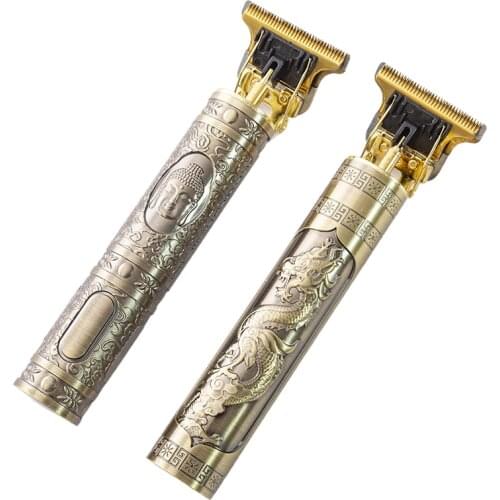 Electric Hair Cutting Machine USB Rechargeable Hair Trimmer For Men Barber Metal Hair Clipper Professional Cordless Skeleton 0mm