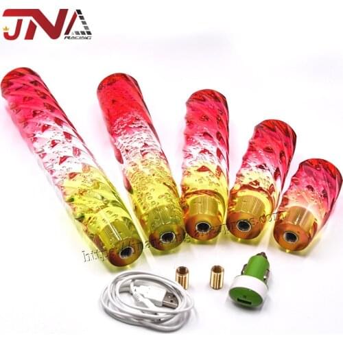 10/15/20 cm Crystal Shift Knob Crystal Bubble Pink Transparent Yellow JDM Gear Shifter