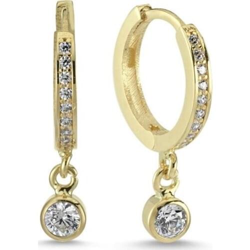 Gold Solitaire Earrings TTGKPATT101-Certified 14K Gold-A perfect gift for your Loved Ones-Ephesus Gold & Diamond