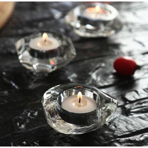 Wedding Candle Favors Crystal Glass Diamond Shape Heart shape Tealight Candle Holder Bridal Shower Party Favors gift christmas