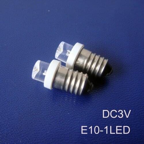 High quality,E10 3V Led,E10 Lamp DC3V,E10 light,E10 LED,E10 Pilot lamp,E10 Instrument Light,E10 Bulb 3V,free shipping 50pcs/lot