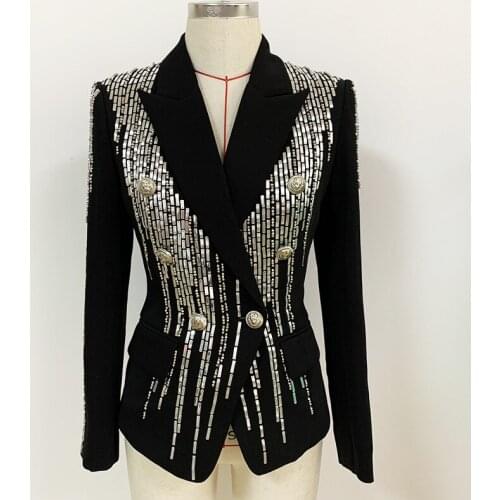 Babatique 2020 Winter New Fashion Women Long Sleeve V Neck Brazer Jacket Ladies Party Vestidos