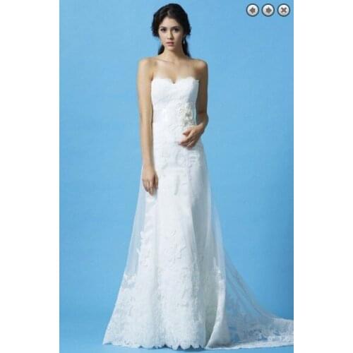 Free shipping 2016 vestidos new woman dress designer white long bridal belt formal simple plus size lace wedding gowns dresses