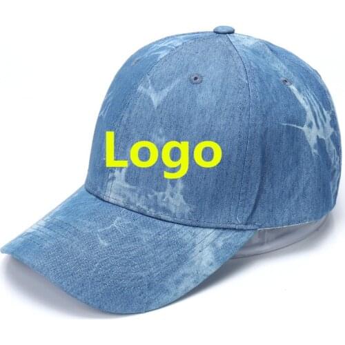 100% cotton Tie dye sun hat Custom baseball caps OEM diy emrboidery trucker sport caps with logo