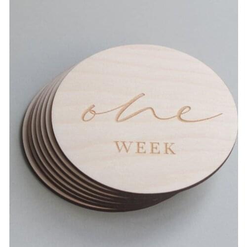 12 pcs Baby Wooden Birthday Memorial Milestone Card Monthly Milestone Card Photography Props Accessories new baby gift