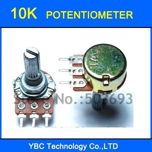 20pcs B10K 20MM 3 Pins Rotary Potentiometer Free Shipping