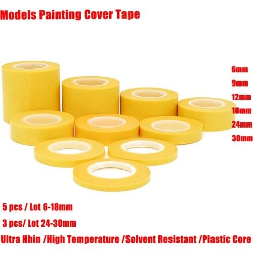 3-5 Pcs/Lot 6mm~30mm Scale Models Gundam Models Painting Cover Tape Masking Tape And Tape Cutter