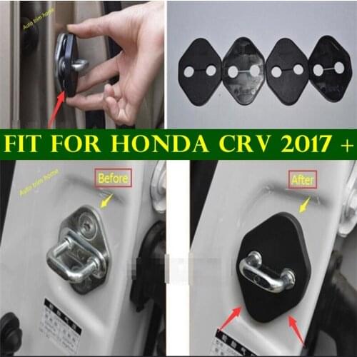 Accessories Car Door Lock Buckle Protection Cover Trim 4 Piece / Set Plastic Fit For Honda CRV CR-V 2017 2018 2019 2020