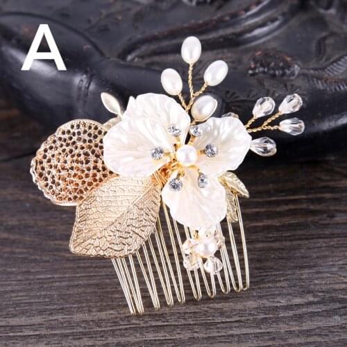 Flower Hair Comb Wedding Hair Accessories Rhinestone Headband Bridal Tiara Headband Hair Pins Wedding Hair Jewelry