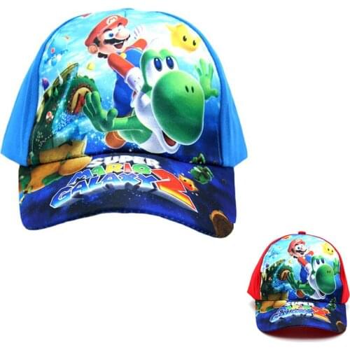 New Super Mario Cartoon Hat Children Boys Girls Sun Visor Baseball Cap Mario Brothers Cute Game Peripheral Cap 2-8 Years Old
