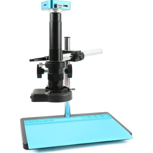 FHD 36MP Electronic Digital Microscope Camera HDMI USB Digital Microscope Boom Stannd 180X/300X Zoom C-mount Lens 144 LED Light
