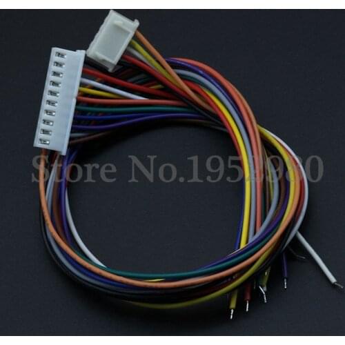 10PCS XH 2.54 JST Connector Plug Wire Cable 30cm Long 26AWG 2/3/4/5/6/7/8/9/10/11/12/13/14/15/16P Single End