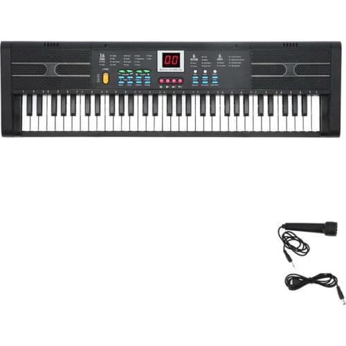 Keyboard Piano Electronic Organ 61 Keys Electric Piano Digital Music Electric Keyboard with USB Microphone for Kids Beginner