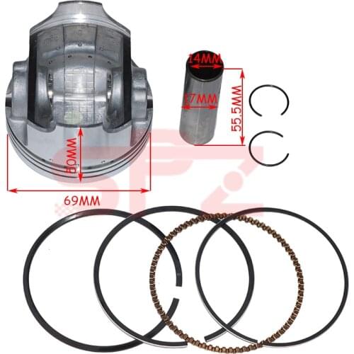 69MM hole 17MM piston ring gasket kit for ZongShen Shineray Kaya Xmotos Apollo orion Dirt Pit CB250 250CC 169FMM bicycle parts
