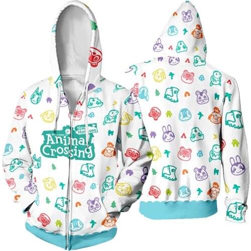 Animal Crossing Jacket Hoodie 3D Printed Student Clothing Tom Nook Zipper Sweatshirt Harajuku Pullover Animal Crossing Tops Coat