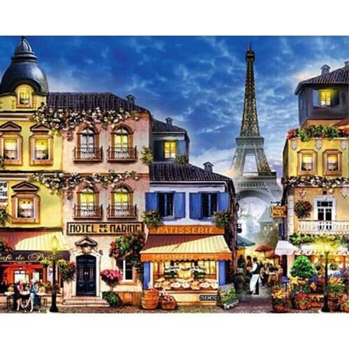 H2194 diamond mosaic full square,free diamond painting,diamond embroider Small city