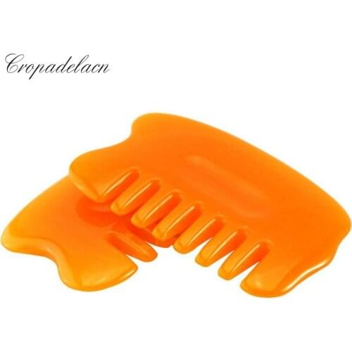 Resin SPA Massager for head Scraping comb Chinese Tradition Acupuncture Body Massage face GuaSha Board Beeswax Scrape Therapy