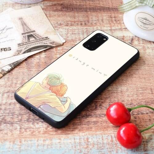 For Samsung Galaxy Orange Mint Yoonmin Soft TPU border Samsung Galaxy Case