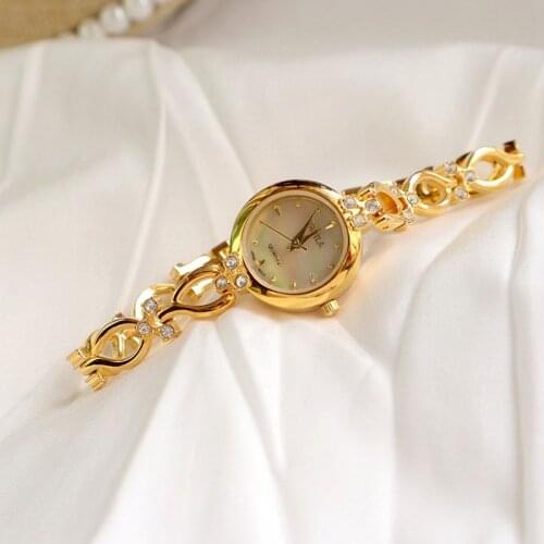 2021 new womens watch personalized fashion watch versatile queen inlaid diamond copper bracelet watch Japanese quartz movement